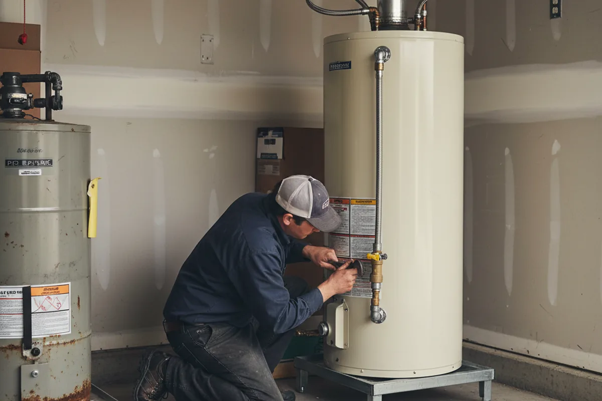Water heater and shutoff valve replacement in Fombell